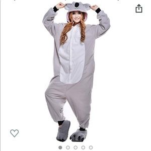 Grey Koala Adult Onesies Pajamas with Slippers 🐨